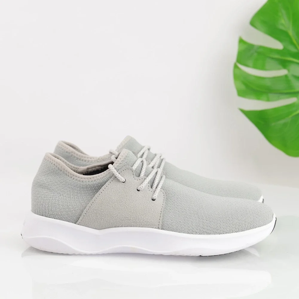 Vessi Womens Everyday Move Sneakers Size 9 Waterproof Gray Knit Lace Up Shoe Low